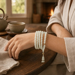 108 Beads Jade Luck Bracelet Mala featuring Jade
