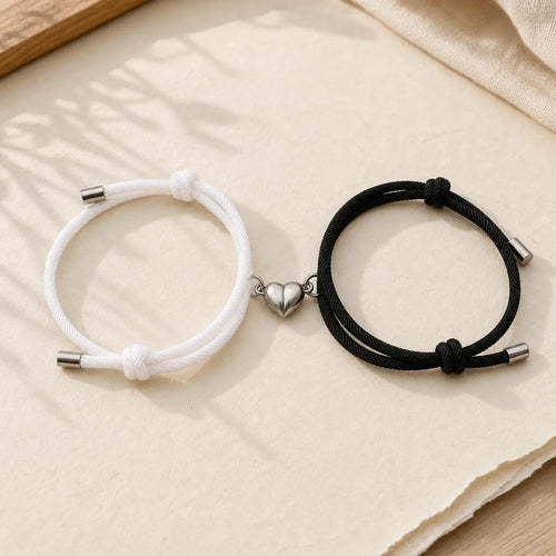 2Pcs Love Magnetic Couple String Strength Bracelet featuring Red String