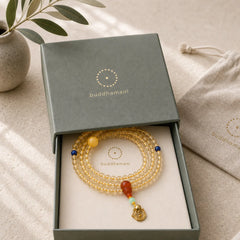925 Sterling Silver 108 Mala Beads Natural Citrine Red Agate Amber Pleasure Charm Bracelet featuring Silver, Citrine, Red Agate
