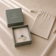 925 Sterling Silver Evil Eye Protection Blessing Rotatable Ring featuring Silver, Evil Eye