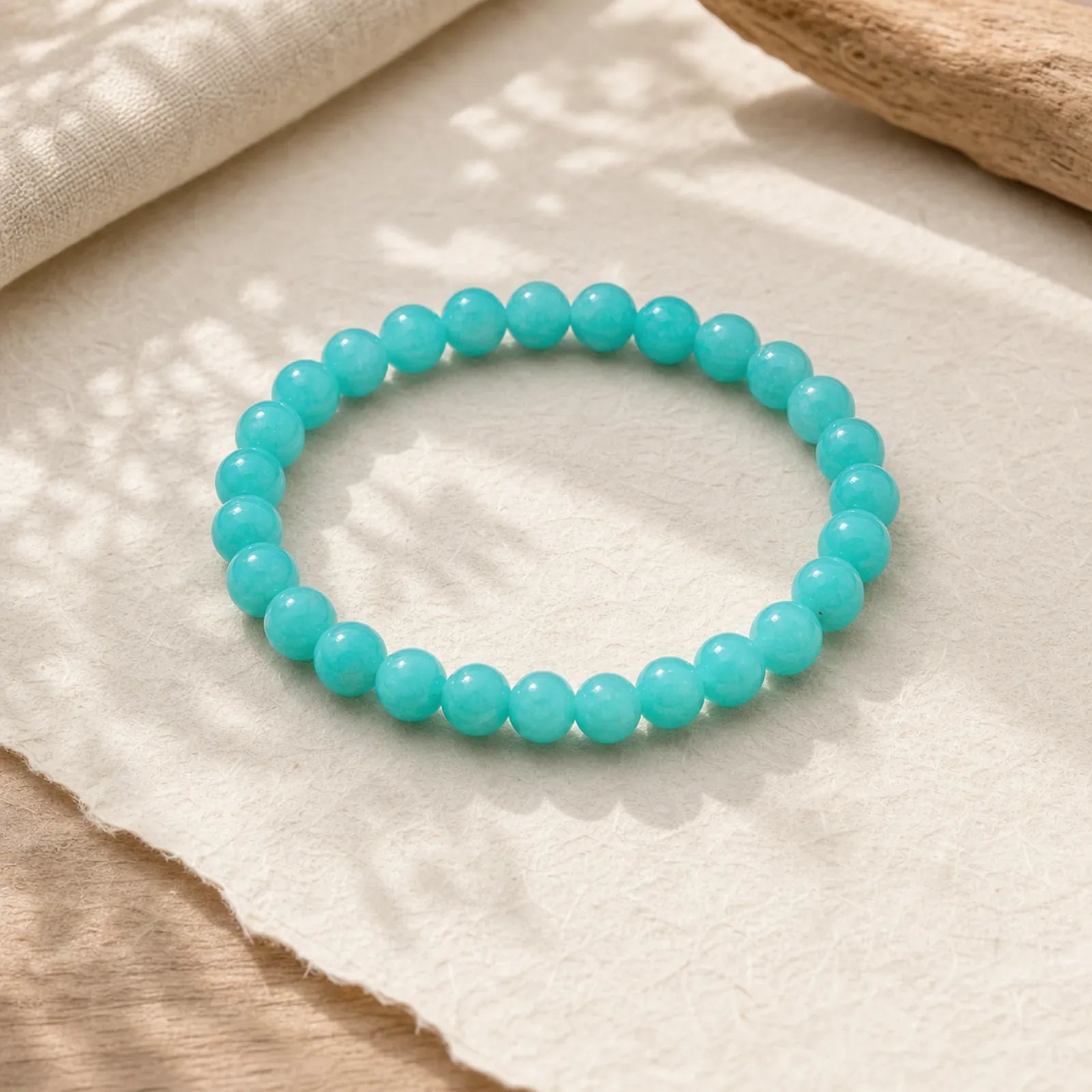 Buddha Stone Amazonite Positive Balance Bracelet featuring Amazonite