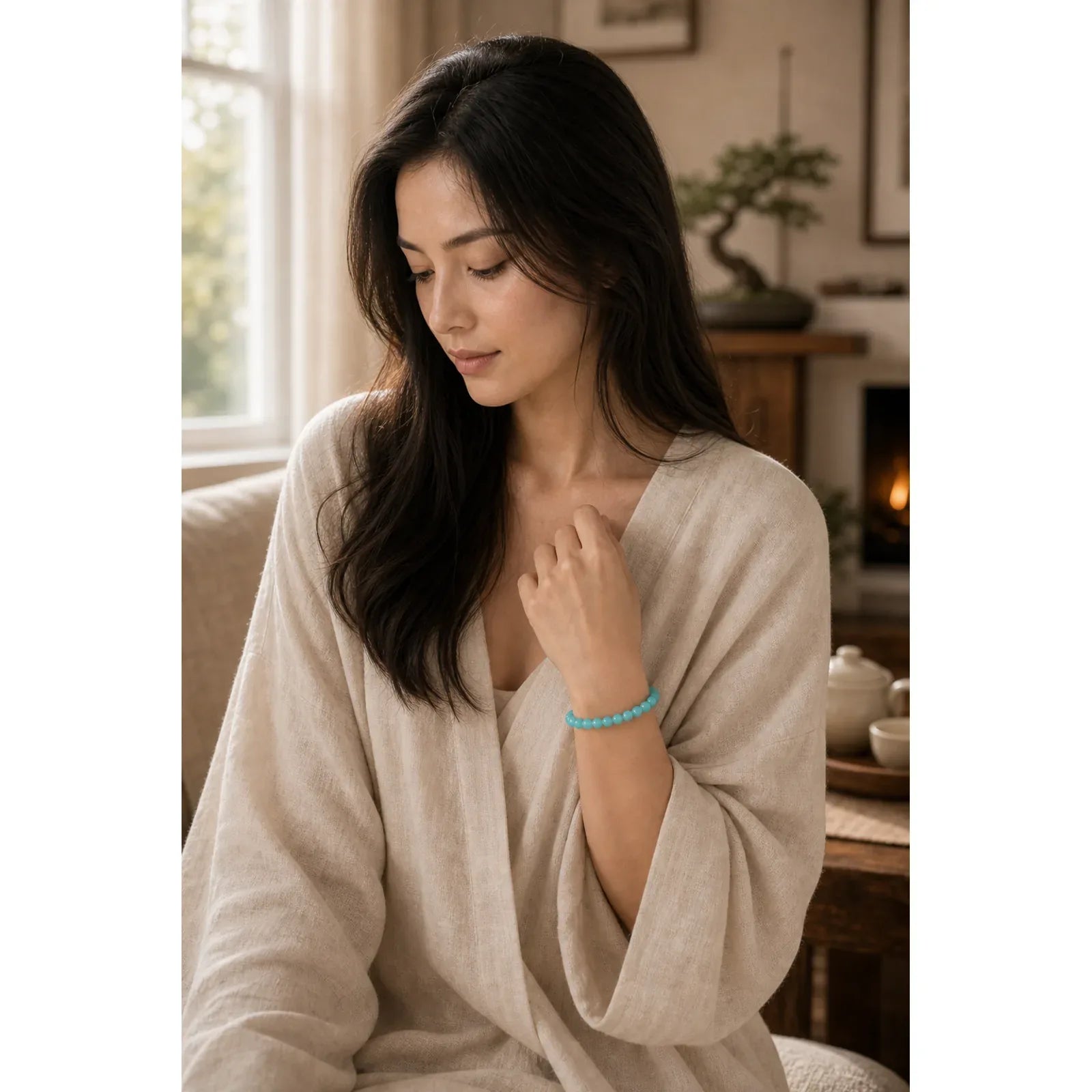Buddha Stone Amazonite Positive Balance Bracelet featuring Amazonite