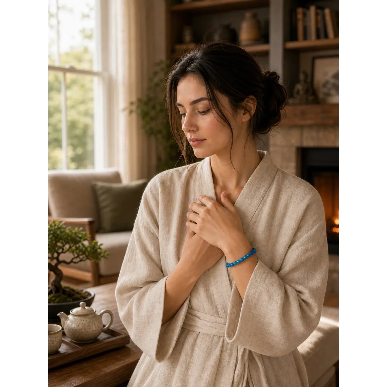 Buddha Stone Apatite Motivation Bracelet featuring Apatite