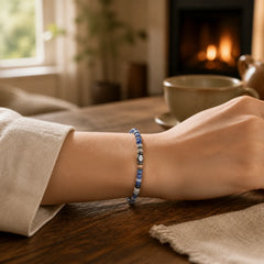 Buddha Stone Sodalite Hematite Blue Aventurine Intuition Bracelet featuring Sodalite, Hematite, Blue Aventurine