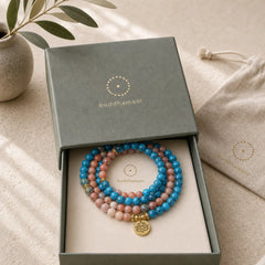 108 Mala Beads Apatite Red Stone Lotus Meditation Prayer Bead Bracelet (Extra 35% Off | USE CODE: FS35) featuring Apatite, Lotus, Lotus Symbol