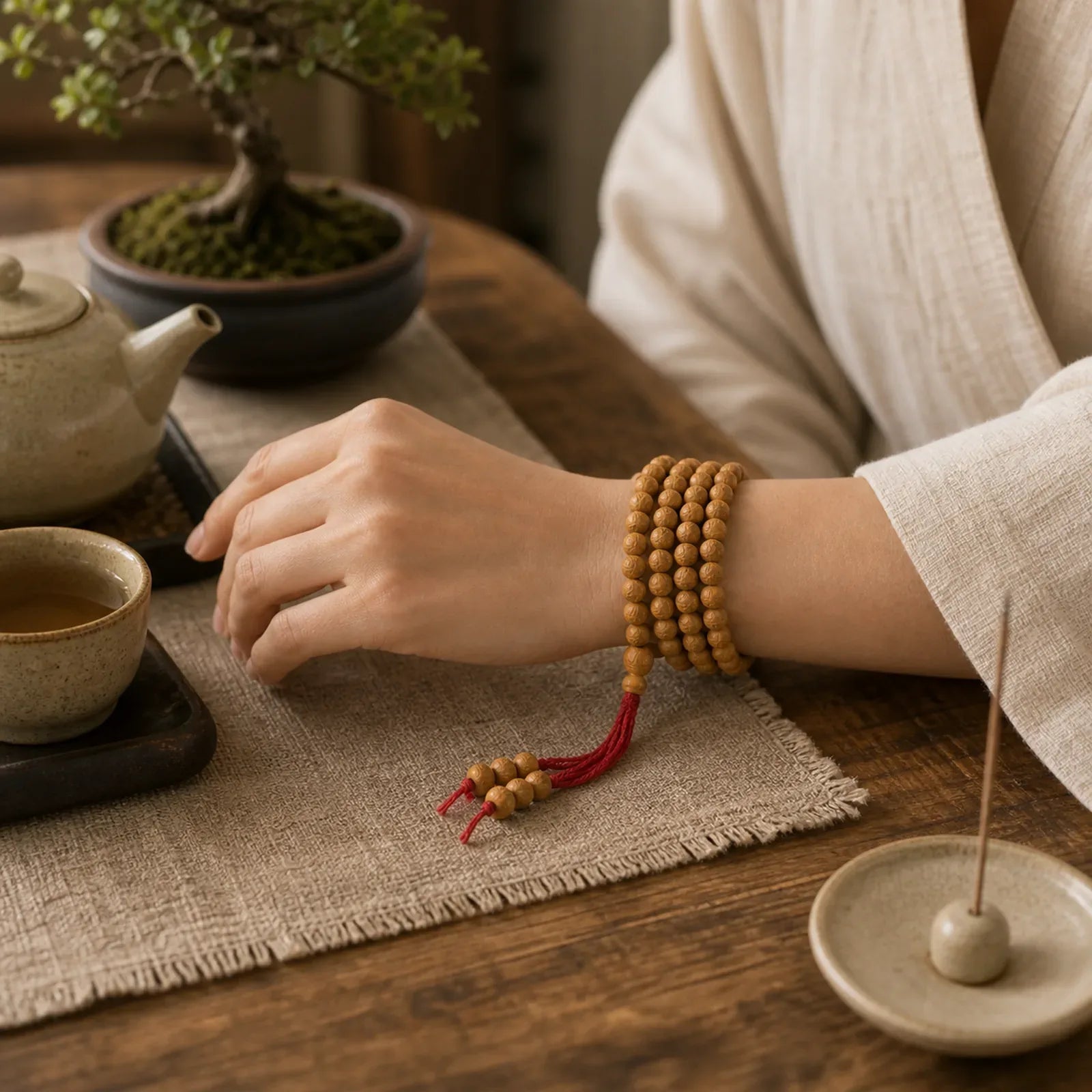 108 Mala Beads Nepal Bodhi Seed Luck Wealth Tassel Bracelet (Extra 30% Off | USE CODE: FS30) featuring Bodhi Seed