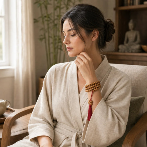 108 Mala Beads Nepal Bodhi Seed Luck Wealth Tassel Bracelet (Extra 35% Off | USE CODE: FS35) featuring Bodhi Seed