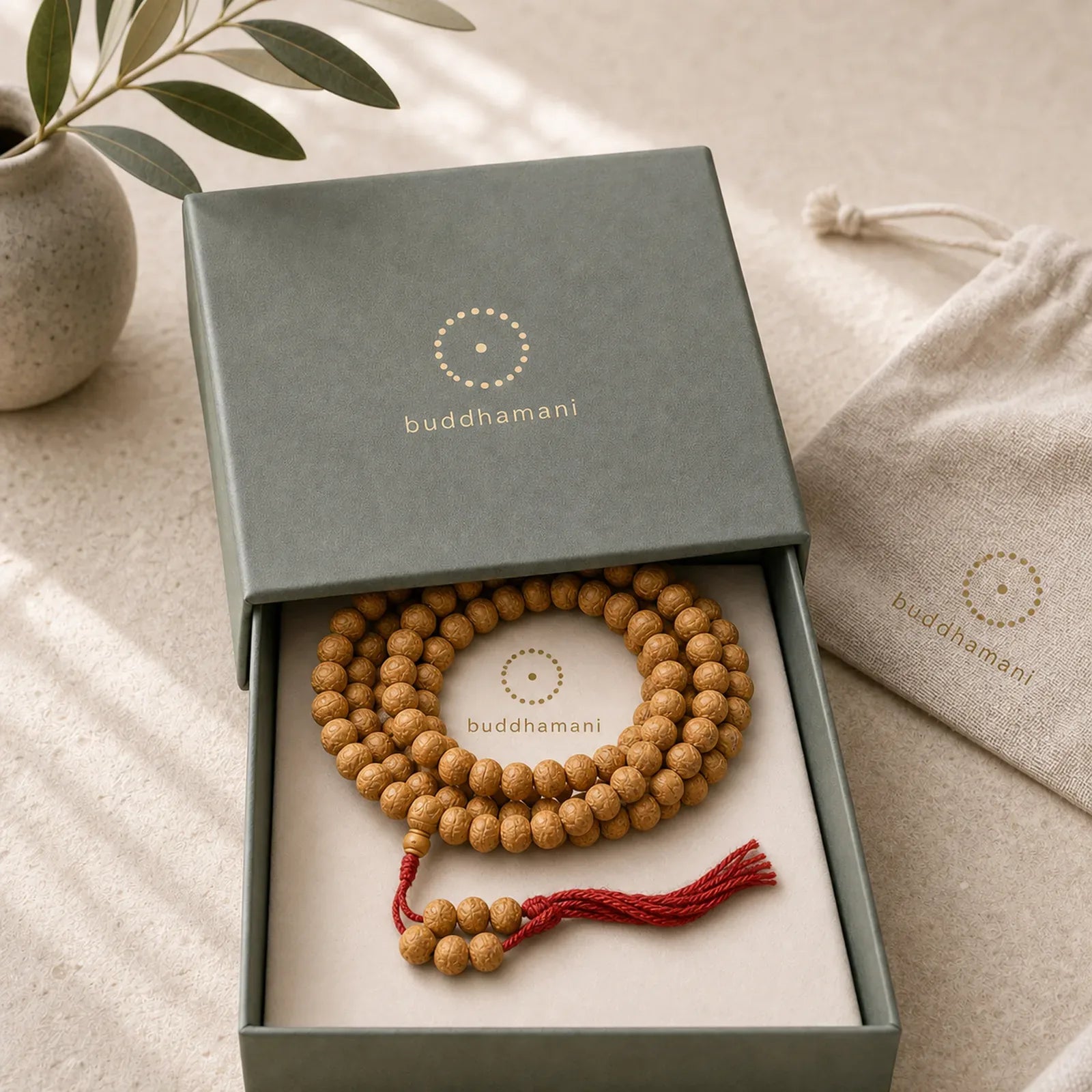 108 Mala Beads Nepal Bodhi Seed Luck Wealth Tassel Bracelet featuring Bodhi Seed