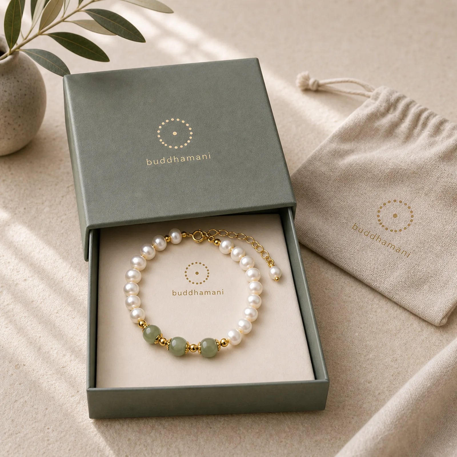 14K Gold Plated Natural Pearl Hetian Cyan Jade White Jade Sincerity Bead Chain Bracelet featuring Pearl, Cyan Jade, Jade