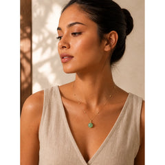 14k Gold Plated Hetian Jade Luck Beaded Necklace Pendant (Extra 35% Off | USE CODE: FS35) featuring Jade