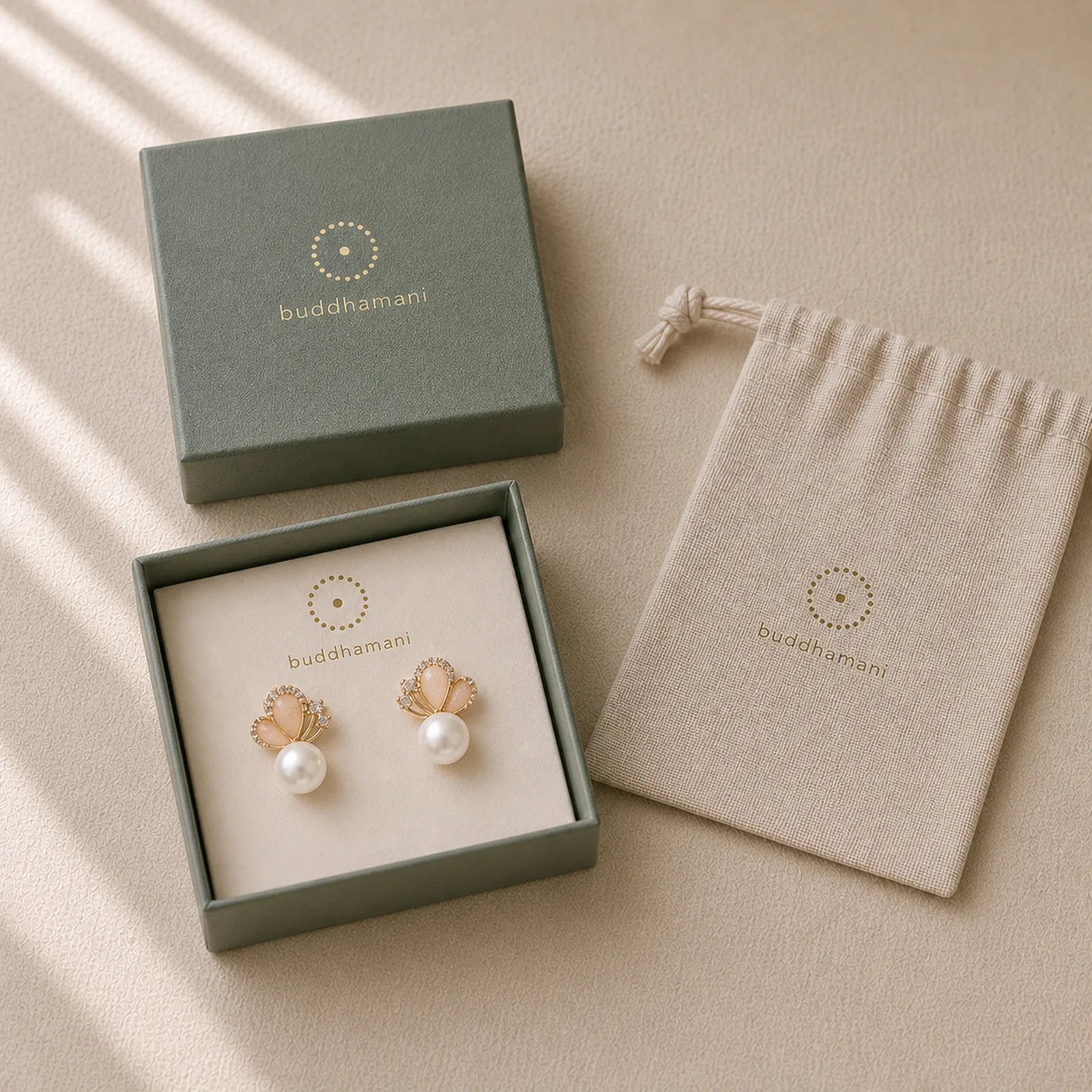 18k Gold Plated Pearl Butterfly Love Freedom Stud Earrings featuring Pearl, Butterfly, Feng Shui Butterfly