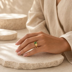 18k Gold-plated Pixiu Jade Wealth Ring (Extra 35% Off | USE CODE: FS35) featuring Pixiu, Jade, White Jade