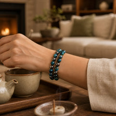 2Pcs Hematite Tiger Eye Blue Tiger Eye Powerful Bracelet Set featuring Hematite, Tiger Eye, Blue Tiger Eye