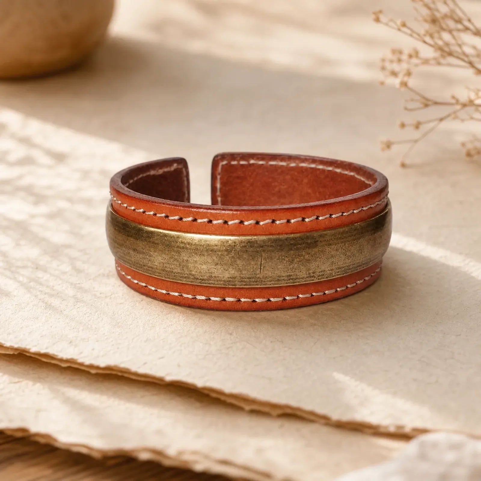 2Pcs Om Mani Padme Hum Dragon Phoenix Copper Leather Peace Cuff Bracelet Bangle featuring Om Mani Padme Hum, Om, Dragon