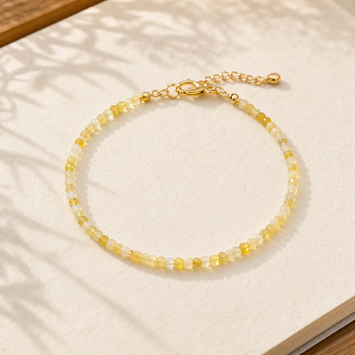 2mm Natural Opal Ultra-thin Beads Motivation Bracelet featuring Opal
