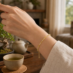 2mm Natural Opal Ultra-thin Beads Motivation Bracelet featuring Opal