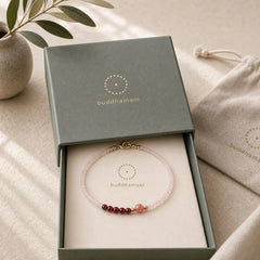2mm Rose Quartz Garnet Strawberry Quartz Ultra-Thin Beads Healing Energy Bracelet featuring Rose Quartz, Garnet, Strawberry Quartz