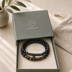 3Pcs Frosted Stone Lava Rock Tiger Eye Activate Bracelet featuring Frosted Stone, Lava Rock, Tiger Eye