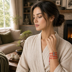 4Pcs Evil Eye Seven Knot Red String Protection Bracelet featuring Evil Eye, Red String