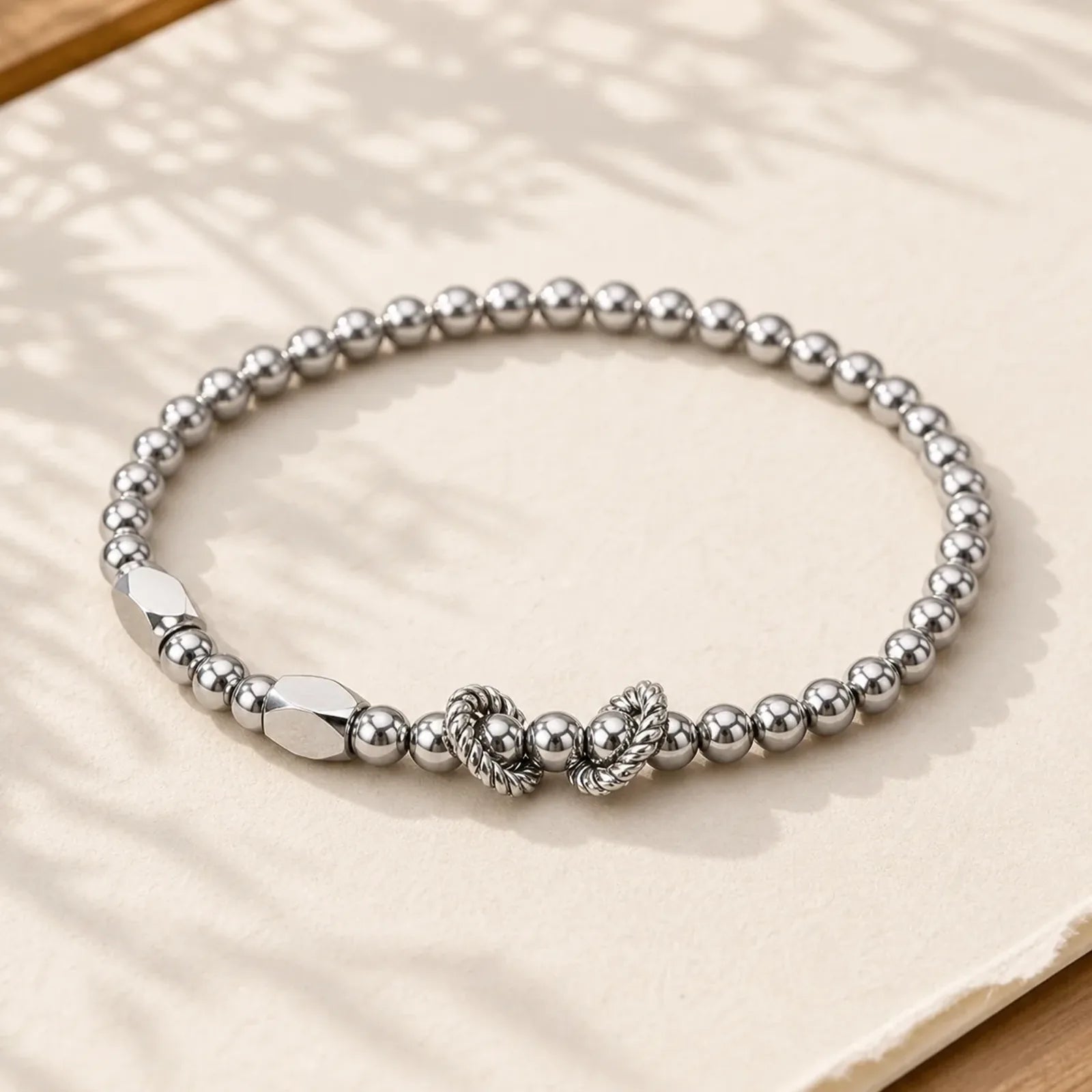 4mm Small Beads Titanium Steel Stimulation Bracelet featuring Titanium Steel