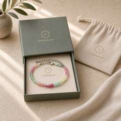 4mm Ultra-thin Tourmaline Irregular Beads Positive Chain Bracelet featuring Tourmaline, Copper