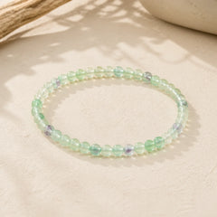 4mm Various Stone Crystal Mini Beads Healing Bracelet featuring Bloodstone, Rhodonite, Frosted Stone