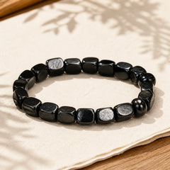 8mm Natural Authentic Shungite Stone Protection Beaded Bracelet featuring Shungite Stone (Graphite Stone)