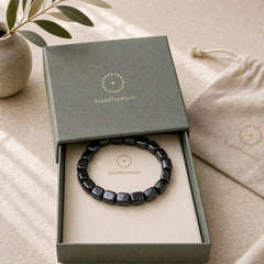 8mm Natural Authentic Shungite Stone Protection Beaded Bracelet featuring Shungite Stone (Graphite Stone)
