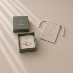 925 Silver Plated Copper White Jade Plum Flower Leaf Luck Ring featuring Silver, Copper, White Jade