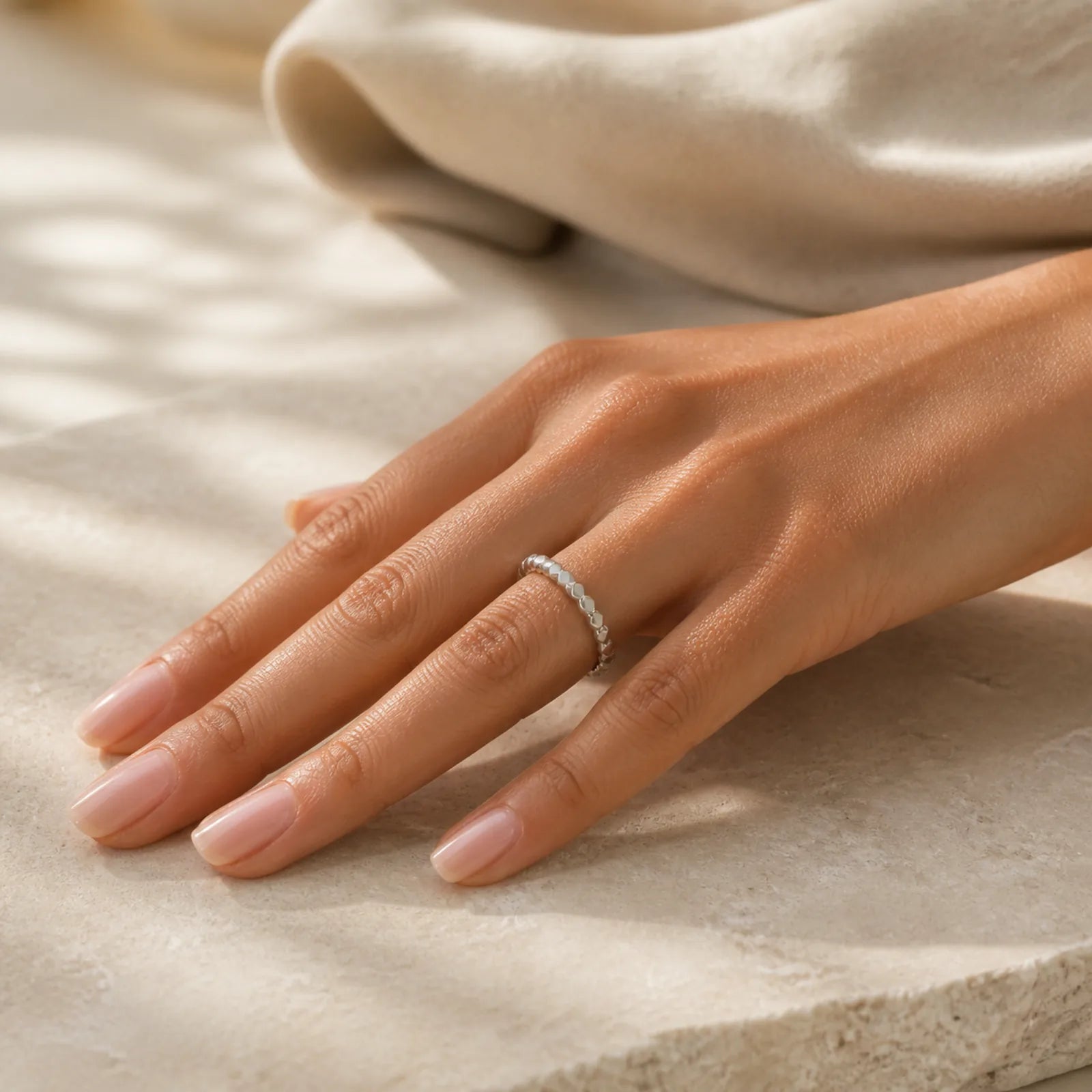 925 Sterling Silver Beaded Blessing Ring (Extra 35% Off | USE CODE: FS35) featuring Silver