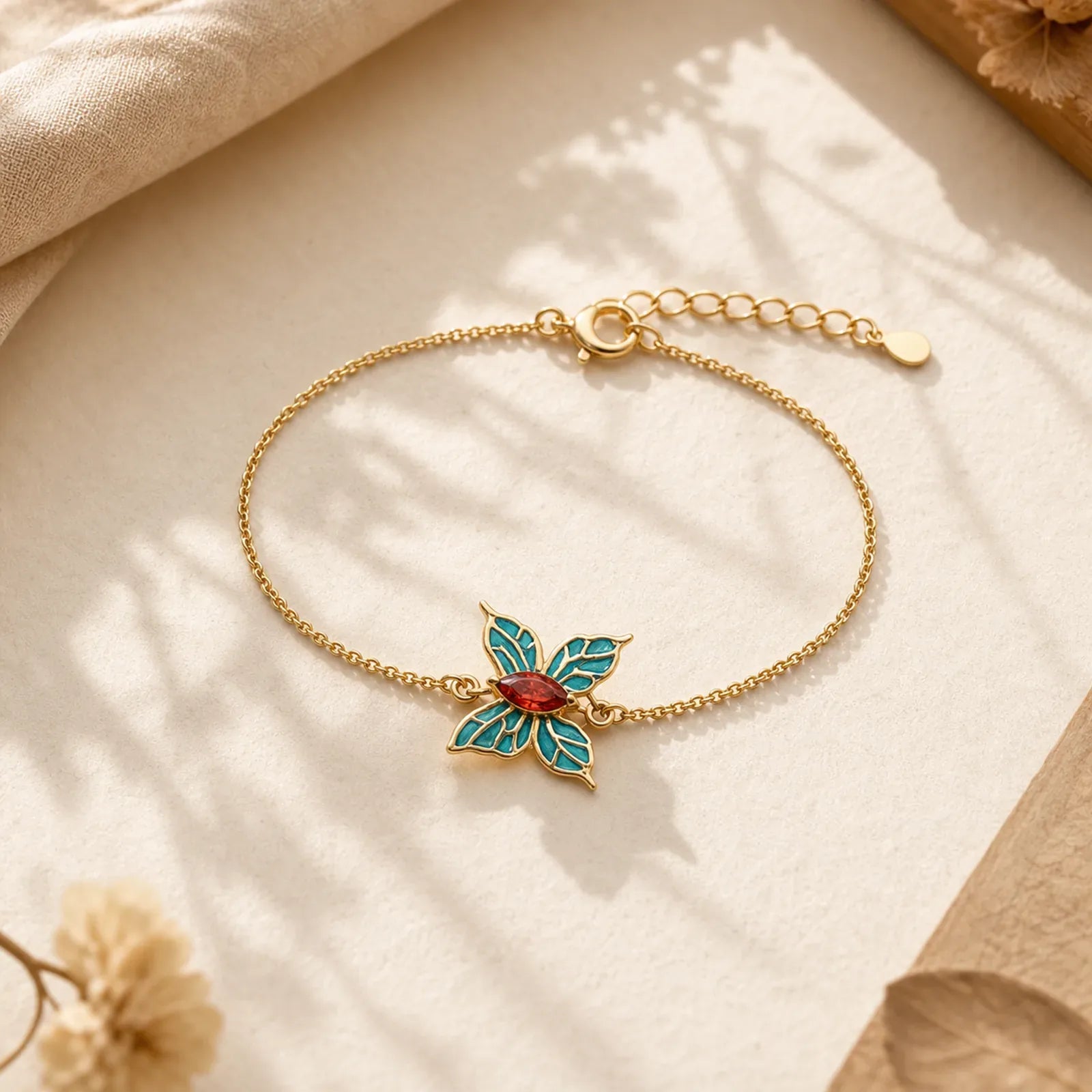 925 Sterling Silver Butterfly Zircon Love Chain Bracelet featuring Silver, Butterfly, Feng Shui Butterfly
