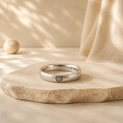 925 Sterling Silver Chinese Zodiac Natal Buddha Blessing Couple Ring featuring Silver, Dragon, Horse