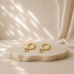 925 Sterling Silver Evil Eye Blessing Protection Stud Earrings featuring Silver, Evil Eye