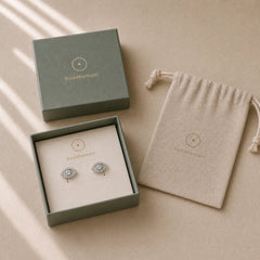 925 Sterling Silver Evil Eye Symbol Protection Stud Earrings featuring Silver, Evil Eye