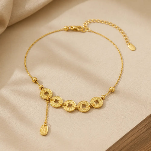 925 Sterling Silver Five-Emperor Coins Protection Ring Bracelet Necklace Pendant featuring Silver, Five-Emperor Coins