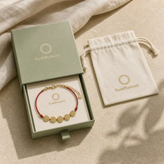 925 Sterling Silver Five-Emperor Coins Red String Balance Bracelet featuring Silver, Five-Emperor Coins, Red String