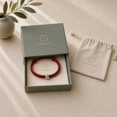 925 Sterling Silver Fu Character Blessing Handmade Braided Bracelet featuring Silver, Fu Character, Red String
