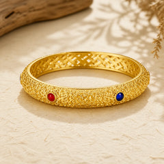 925 Sterling Silver Golden Auspicious Clouds Hollow Design Protection Bracelet Bangle 2.20 IN (56 MM) featuring Silver