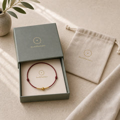 925 Sterling Silver Golden Bead Protection Braided Rope Bracelet Anklet featuring Silver, Red String