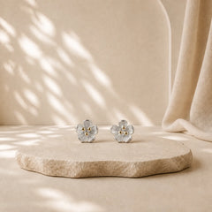 925 Sterling Silver Golden Stamens Balance Earrings featuring Silver