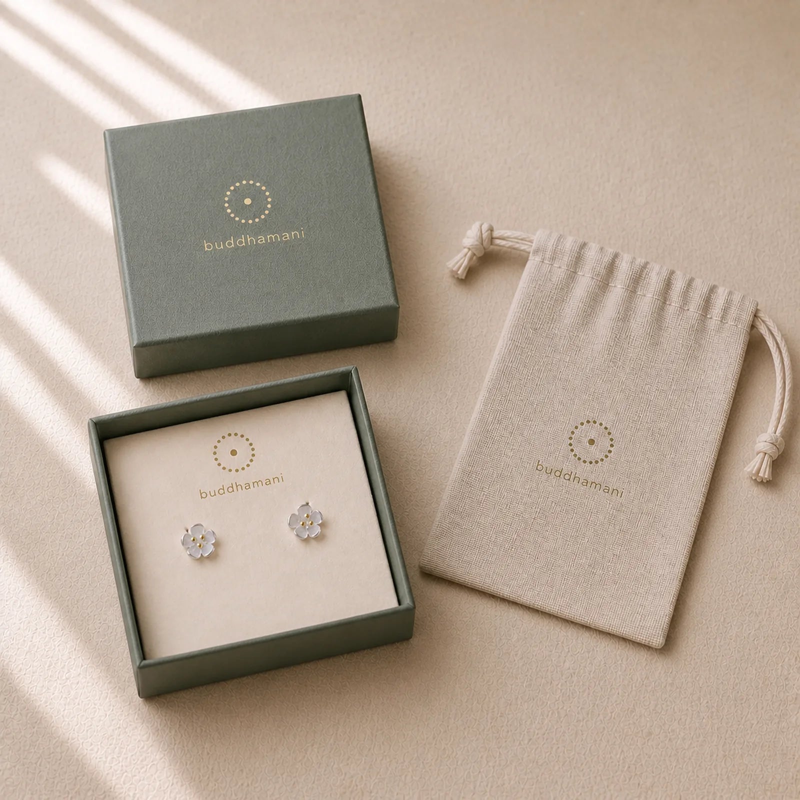 925 Sterling Silver Golden Stamens Balance Earrings featuring Silver