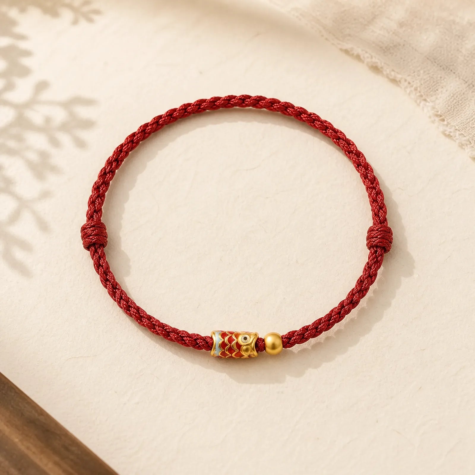 925 Sterling Silver Handmade Koi Fish Wealth Success Braided Rope Bracelet featuring Silver, Koi Fish, Yin Yang Symbol