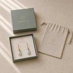 925 Sterling Silver Hetian Jade Magnolia Abundance Drop Earrings featuring Silver, Jade