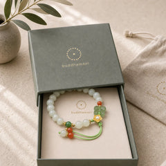 925 Sterling Silver Jade Luck Flower Butterfly Bracelet featuring Silver, Jade, Butterfly