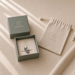 925 Sterling Silver Koi Fish Water Ripple Luck Wealth Ring featuring Silver, Koi Fish, Yin Yang Symbol