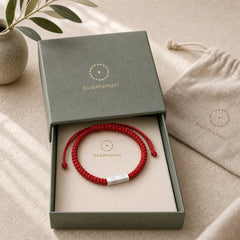 925 Sterling Silver Letter Engraving Blessing String Bracelet featuring Silver, Red String