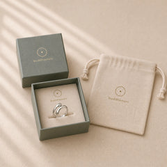 925 Sterling Silver Love Hug Thumb Ring featuring Silver
