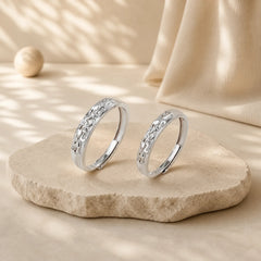 925 Sterling Silver PiXiu Balance Adjustable Couple Ring featuring Silver, Pixiu