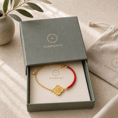 925 Sterling Silver Plated Gold Four Leaf Clover Zircon Luck Bracelet featuring Silver, Red String