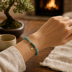 925 Sterling Silver Plated Gold Natural Green Jade Bamboo Charm Luck Bracelet featuring Silver, Green Jade, Jade